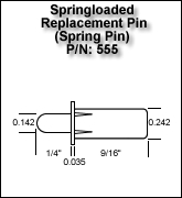 Springloaded Replacement Pin